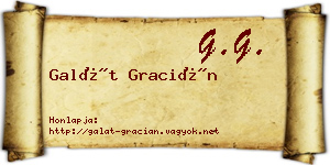 Galát Gracián névjegykártya